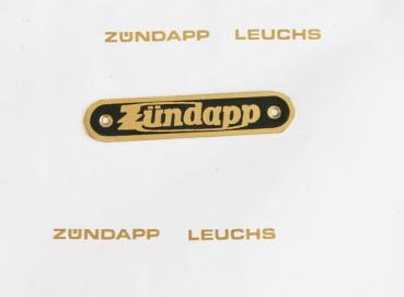 1 x Zündapp Sitzbank Emblem DB Modelle 62 x 12,5mm Alumium