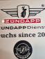 Preview: Zündapp Aufkleber Schrift " Zündapp " Rot mit Weißer Schrift  126 x 15 mm