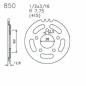 Preview: Zündapp Kettenblatt Kettenrad Original Esjot 850 5 Loch  40 Zähne und 45 Zähne
