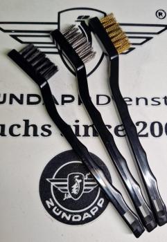 3er Set Reinigungsbürsten Messing Nylon Draht