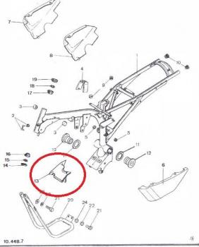 Preview: Zündapp Rahmendeckel Abdeckung Motorabdeckung 448-10.633