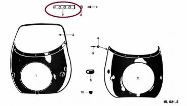 Preview: Zündapp Cockpitverkleidung Halter 530-19.603