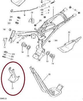 Preview: Zündapp Rahmendeckel Abdeckung Motorabdeckung 540-10.146