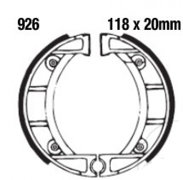 Zündapp Bremsbacken 118x20mm 446-15.902 ZR ZD ZX 446 447