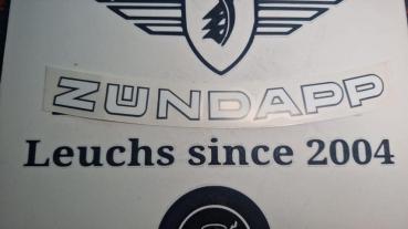Zündapp Schriftzug Aufkleber Lampenmaske KS 80 Super & Sport Typ 537 537-19.114