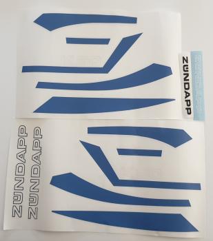Zündapp Aufkleber Dekor kpl Blau / Weiß K 80 Typ 540 Aufklebersatz
