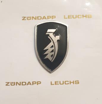 1 Zündapp Emblem Weiß SCHWARZ 3 x 4,7 cm Wappen Magentisch