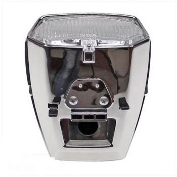 Preview: Zündapp Scheinwerfer eckig Chrom mit Schalter und Absteller Typ 442 & 447 442-16.719