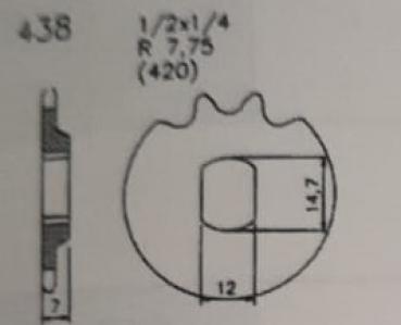 Kreidler Florett K 52 K 54 Ritzel Esjot 11 bis 18 Zähne 1/4 420