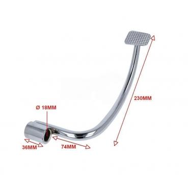 Preview: Zündapp Fußbremshebel Chrom 517-17.615 für 5 Gang Motoren passend !! KS 50 KS 100
