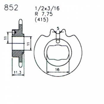 Zündapp Kettenritzel Ritzel 852 Original Esjot 11 bis 14 Zähne