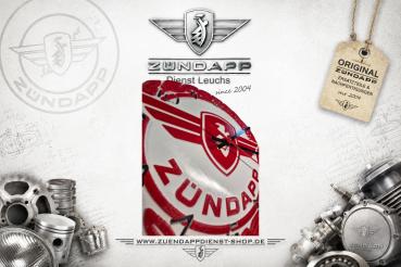 Preview: Zündapp Wanduhr 250 mm – 3D-Druck aus PETG mit Quarz-Uhrwerk Weiß mit Rot