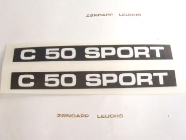 Zündapp Aufkleber 2x  C 50 Sport Schwarz/weiß 517
