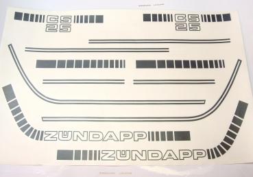 Zündapp Aufkleber Dekorsatz Typ 448 CS 25 Schwarz