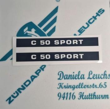 Zündapp Aufkleber 2x  C 50 Sport Schwarz/weiß 517 517-10.223