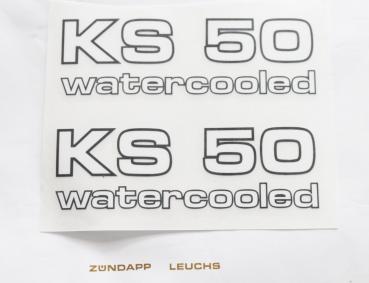 Zündapp Aufkleber 2x KS 50 watercooled Seitendeckel KS 50 WC Typ 530