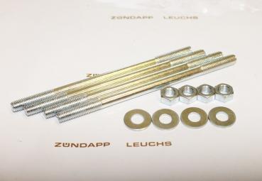 Zündapp Zylinder Stehbolzen M7 Zink Scheiben Mutter Set M7 x 120mm