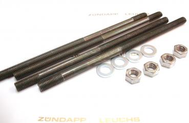 Zündapp Zylinder Stehbolzen 4 Stück M7 x 140mm + Scheiben und Mutter