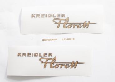 Kreidler Florett K 54 LF LH LFH 2 x Rahmen Aufkleber in Gold/Schwarz 135mm