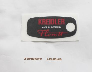 Kreidler Florett K54 LF LH LFH LF-F Werkzeugkasten Aufkleber hinten Schwarz/Rot