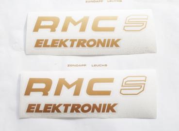 2 x Kreidler Florett K 54 RMC S Elektronik Aufkleber in Gold