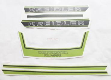 Kreidler Florett K54 RS RMC Aufkleber Satz 6 tl. Weltmeister Hellgrün