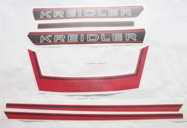 Kreidler Florett K54 RMC RS Aufkleber Satz 6 tl. Weltmeister Rot / Schwarz