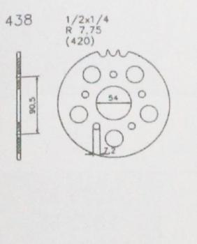 Kreidler Florett RS RMC TM GT K54 RSH 5 Gang Mustang Cross 50 80 Kettenrad 33 bis 39 Zähne Zähne 1/2x1/4