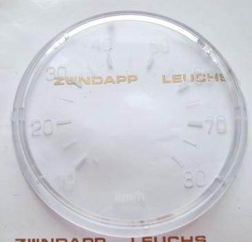 Zündapp Tachoglas 80mm bis 80 Km/h Tacho Scheibe