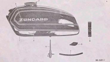 Zündapp Tankgummi KS 125 KS 175 521-20.128