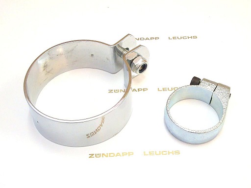 Zündapp® Dienst Leuchs Shop - Zündapp Auspuffschelle Set 32 + 60 mm Klemme