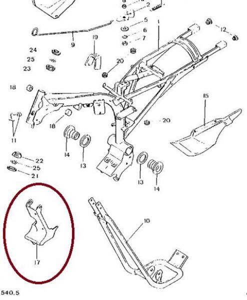 Zündapp Rahmendeckel Abdeckung Motorabdeckung 540-10.146