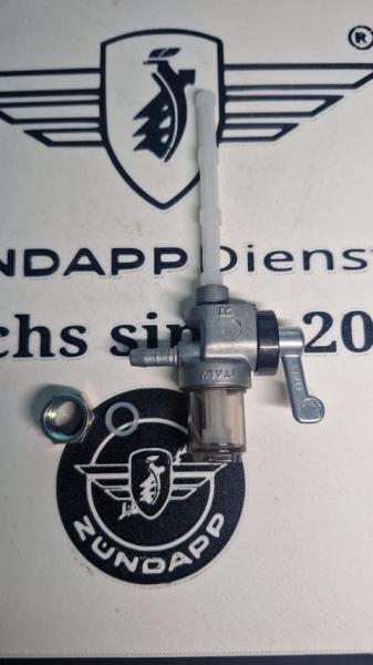 Zündapp OMG Karcoma Benzinhahn mit Schauglas M12x1 428-20.712 wie Karcoma