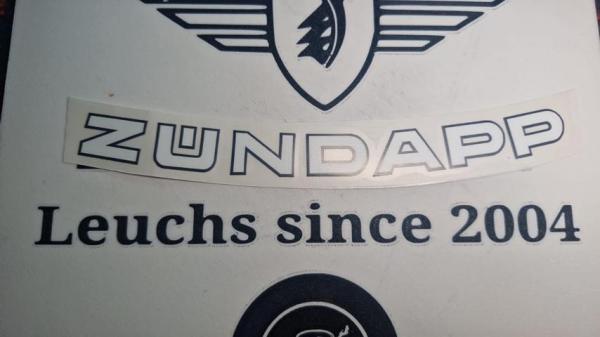 Zündapp Schriftzug Aufkleber Lampenmaske KS 80 Super & Sport Typ 537 537-19.114