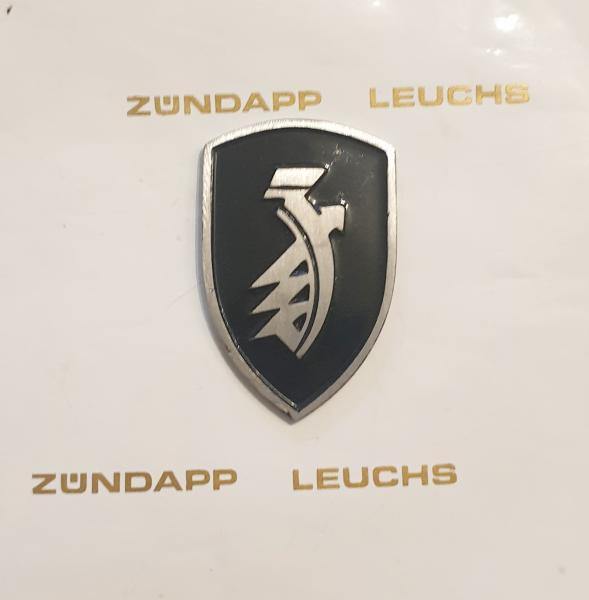 1 Zündapp Emblem Weiß SCHWARZ 3 x 4,7 cm Wappen Magentisch