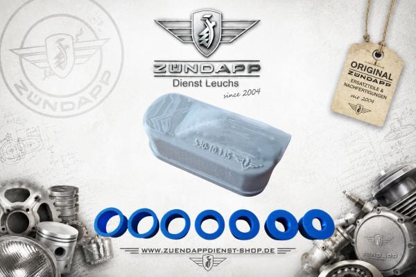Zündapp Tuning Luftfilterdeckel – verstellbar – Typ 517 – 8-teiliges Set - GRAU