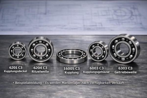 Zündapp Motor Lagersatz KS100 KS125 KS175 GS125 MC125 ohne Kurbelwellenlager