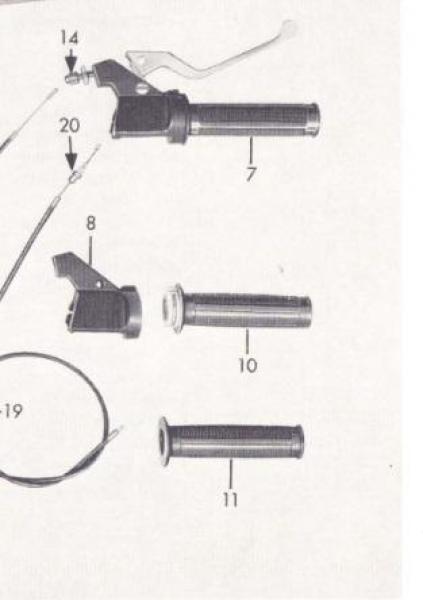 Zündapp Bowdenzug-Abstützung Spanner Gaszug 517-17.180