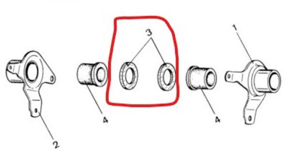 Zündapp 2x Scheibe Motoraufhängung 529 / 530 26,2x45x5 mm 529-18.104