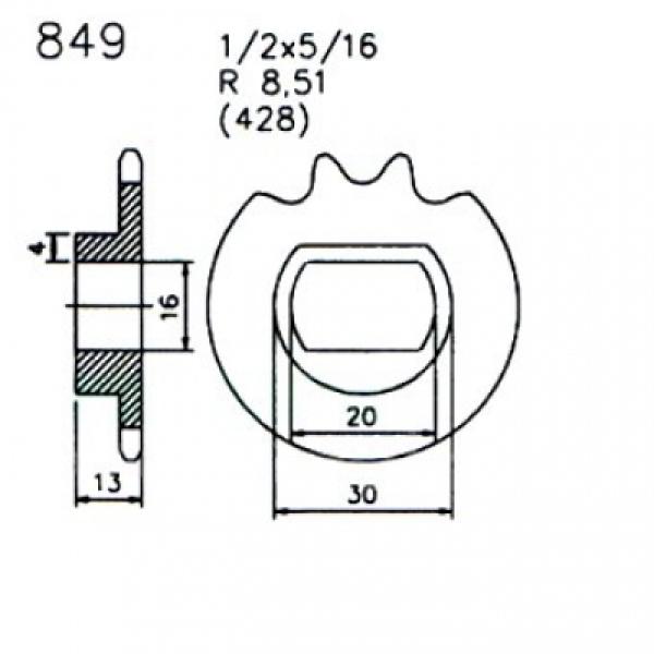 Zündapp Kettenritzel Ritzel 849 Original Esjot 16 bis 18 Zähne 530 537 540