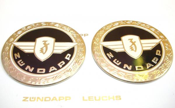 2 x Zündapp Tankemblem 64mm ET 517-20.142 Plakette