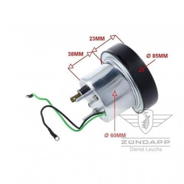 Zündapp Tacho 140mm + Drehzahlmesser 85mm Grün