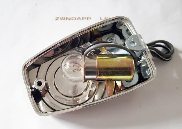 Zündapp Blinkergehäuse CHROM Spinnennetz Blinker