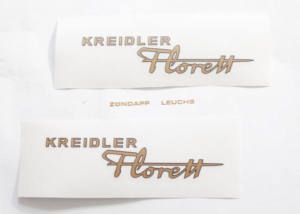 Kreidler Florett K 54 LF LH LFH 2 x Rahmen Aufkleber in Gold/Schwarz 135mm