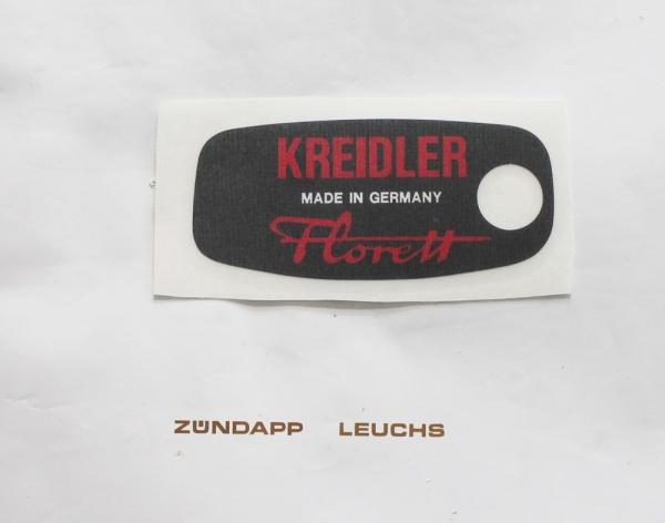 Kreidler Florett K54 LF LH LFH LF-F Werkzeugkasten Aufkleber hinten Schwarz/Rot