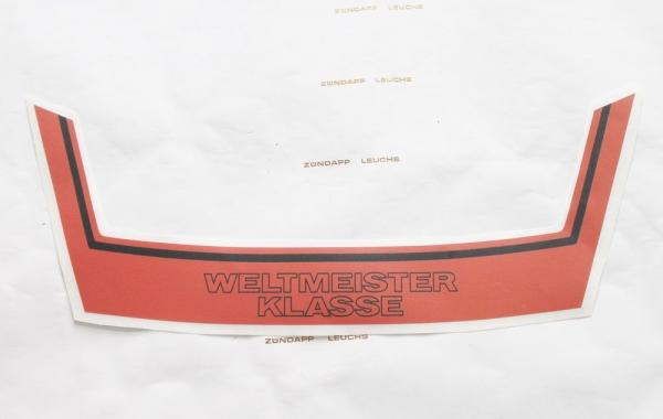 Kreidler Florett K54 RMC RS Heck Aufkleber Satz Weltmeister Orange/ Schwarz